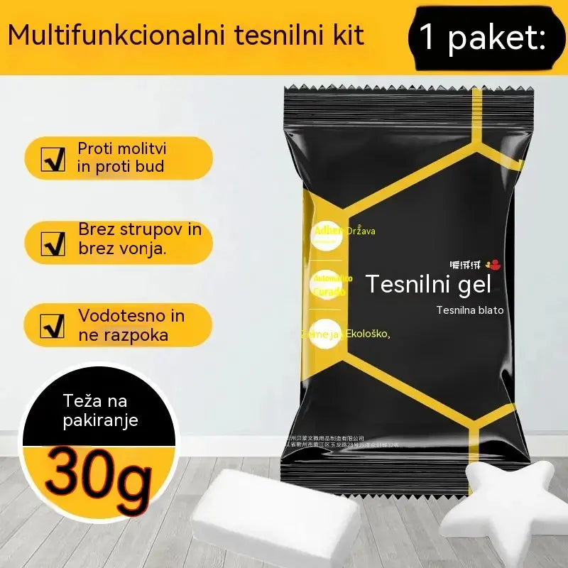 💧🏠【10 kosov za 23 €】🔧 Beli vodoodporni tesnilni kit – Popravlja luknje, stene in cevi klimatskih naprav