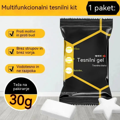 💧🏠【10 kosov za 23 €】🔧 Beli vodoodporni tesnilni kit – Popravlja luknje, stene in cevi klimatskih naprav