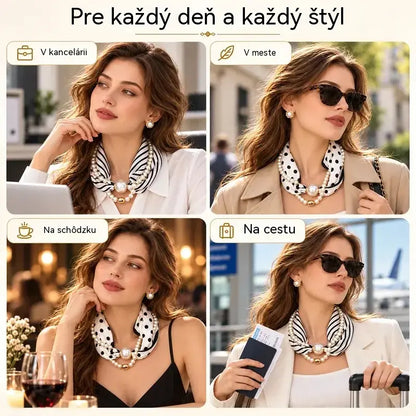 ✨ Perlový náhrdelník a magnetická šatka v jednom! Rýchle magnetické zapínanie · Odnímateľný dizajn · Francúzska elegancia a všestranný štýl! Špeciálna ponuka: Kúpte jeden a druhý získate zadarmo!