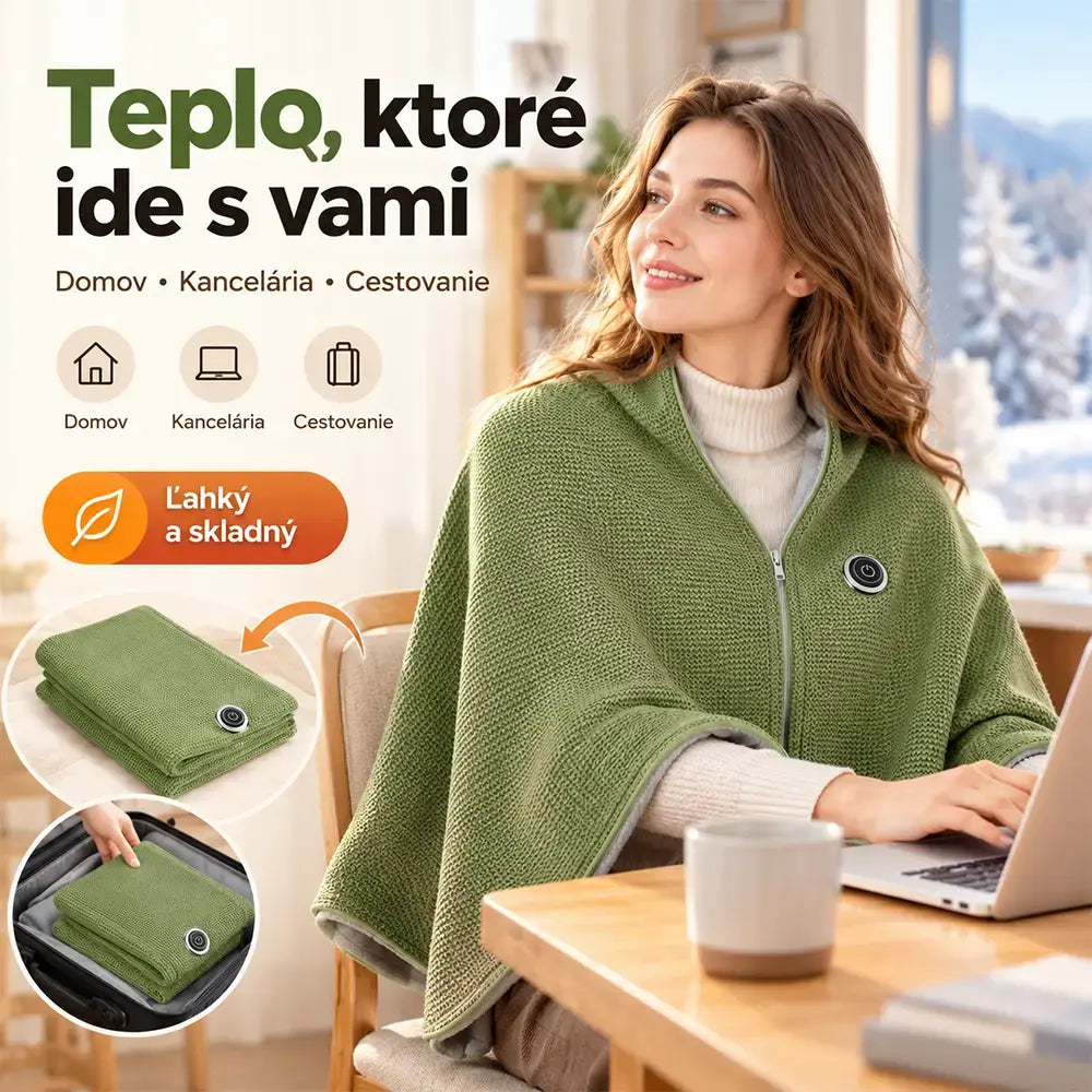 🔥Prenosná elektricky vyhrievaná šatka/deka na telo