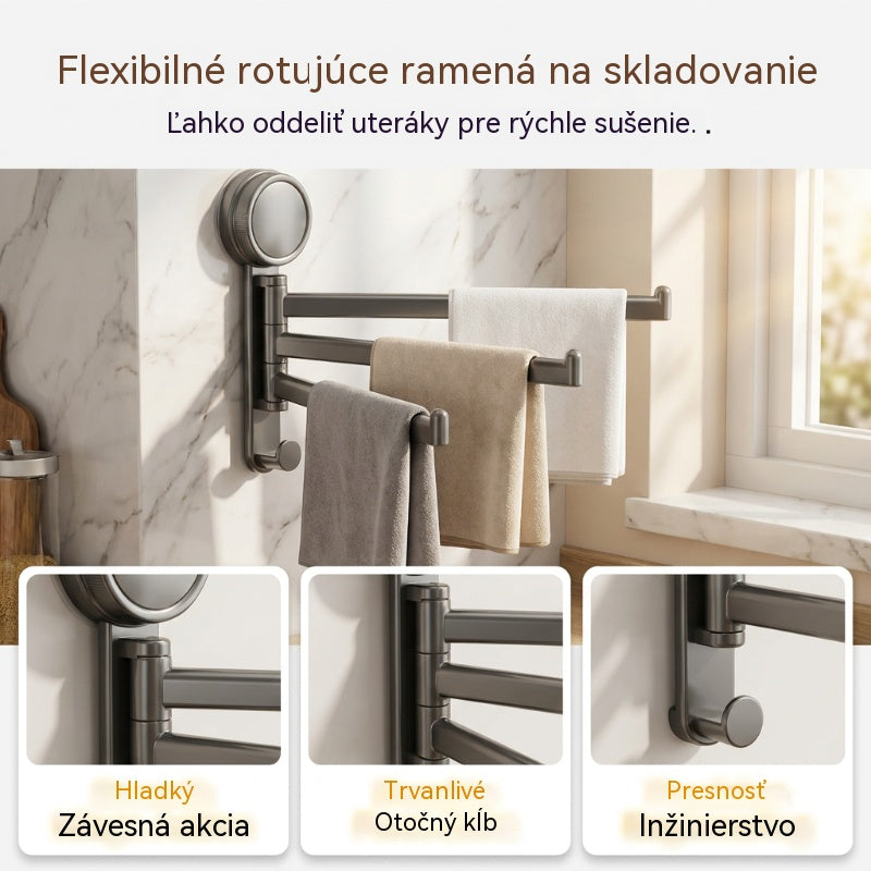 🧴 Jednoducho si usporiadajte veci – Držiak na uteráky s prísavkou