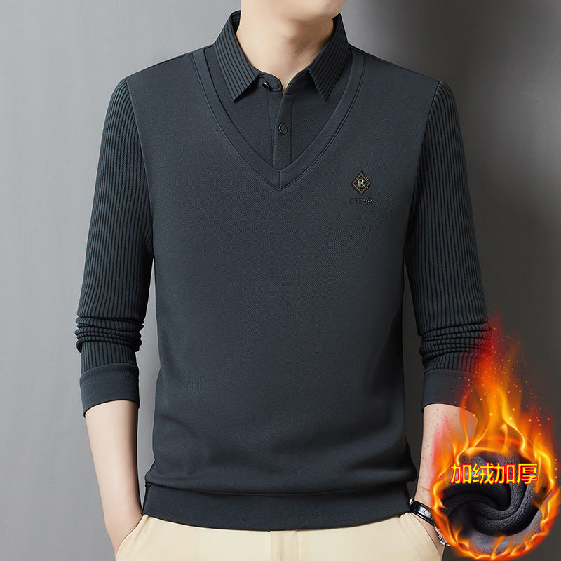 🔥【45% OFF】👔Predaj na konci roka🔥【M-4XL】Mužský prémiový kašmírový dvojdielny teplý top všetko v jednom
