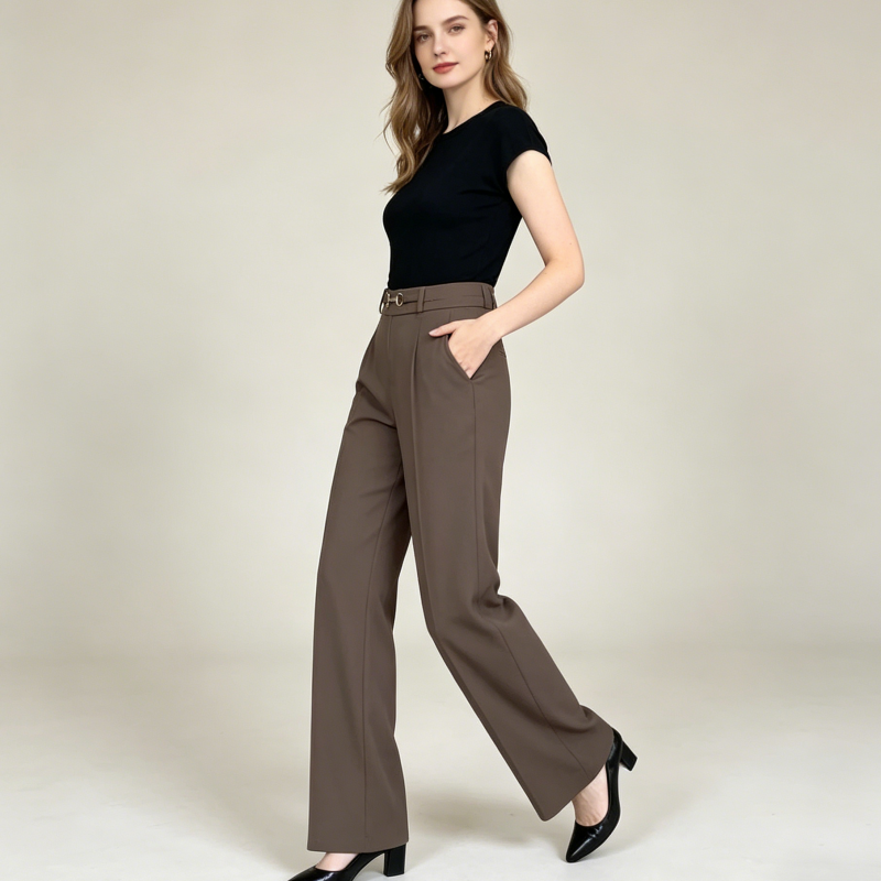 👖❤️【M-4XL】Nové vysoko kvalitné rovné nohavice, ležérne letné vrchné nohavice, jednoduché úzke nohavice s vysokým pásom