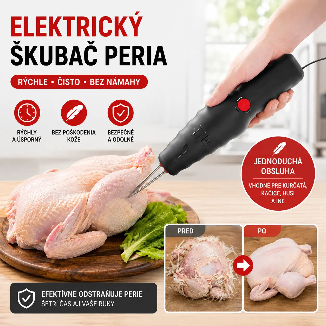 🔥Ručné prenosné zariadenie na defekáciu hydiny