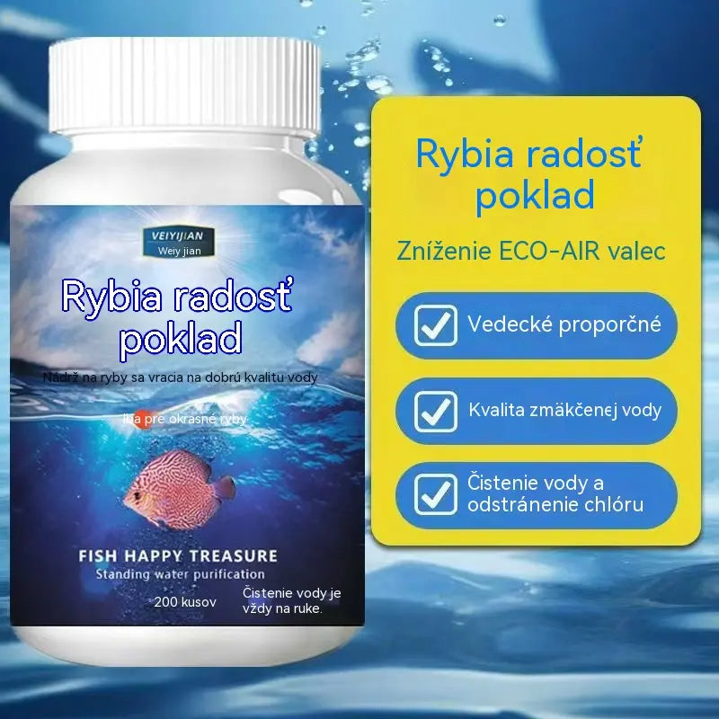 🐟【Kúpte 1 a získajte 1 zadarmo】【2 fľaše, spolu 400 tabliet】💧 Šumivé tablety na čistenie akváriovej a jazierkovej vody 🔥