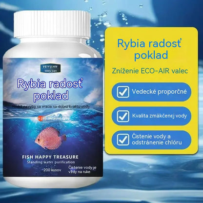 🐟【Kúpte 1 a získajte 1 zadarmo】【2 fľaše, spolu 400 tabliet】💧 Šumivé tablety na čistenie akváriovej a jazierkovej vody 🔥