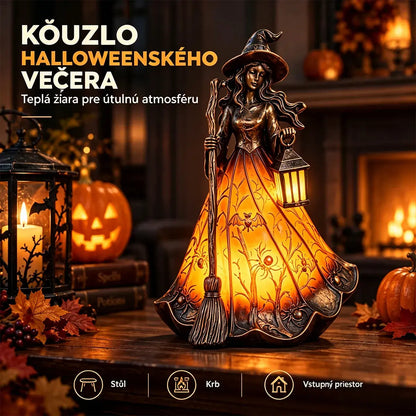 🧙🎃Dekoratívne živicové svetlo s motívom halloweenskej čarodejnice