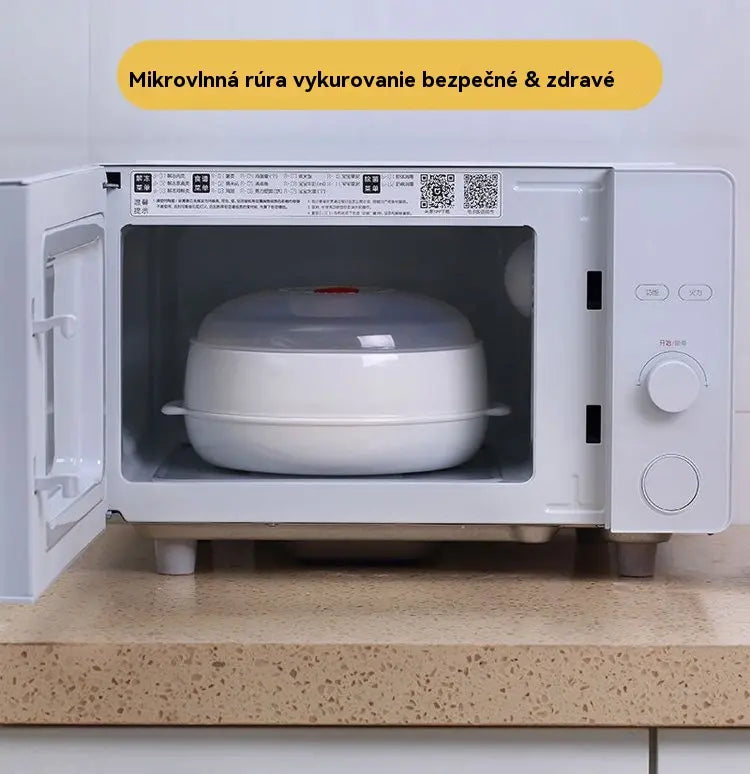 🥣🔥Viacvrstvový naparovač, vhodný do mikrovlnnej rúry