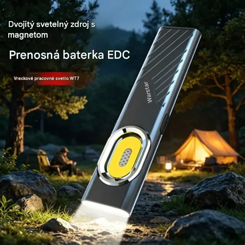 🔥 1 za 20 € | 🔦 Mini COB LED svetlo s magnetom a sponou — Svieti bez toho, aby zaberalo miesto