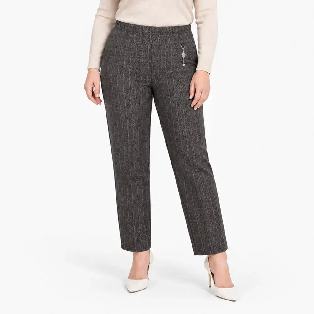 [Veľkosti XL – 8XL / 4 varianty] Ležérne nohavice s rovným strihom pre zrelé ženy (jeseň/zima)