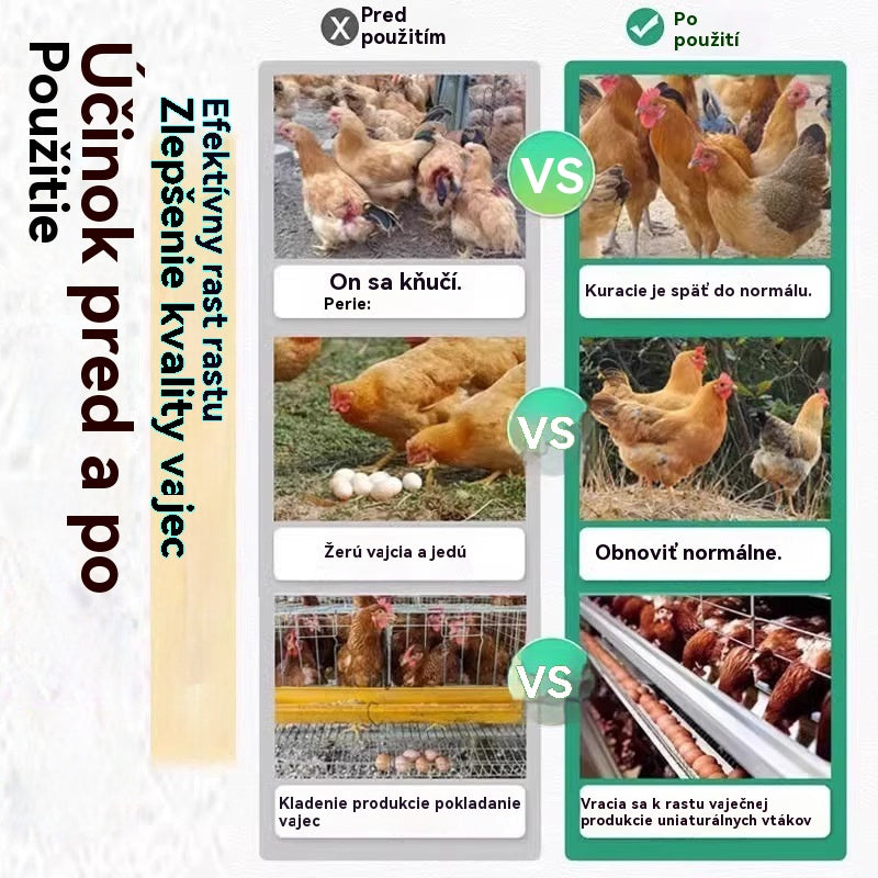 【Kúp 1, získaj 1 zadarmo】Liečba všetkých chorôb sliepok ✅ Klovanie peria, prstov na nohách alebo zadku sliepok ✅ Klovanie vajec sliepok ✅ Podvýživa hydiny ✅ Doplnok vápnika pre hydinu ✅ Všeobecná medicína pre hydinu