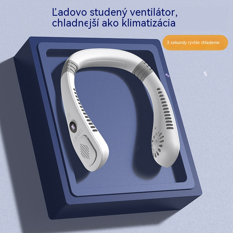 💨 Krčný ventilátor klimatizácie – Extrémne tichý, prenosný a otočný o 360° – Ideálny na leto 🌞