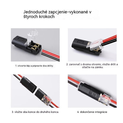 🥳 50% zľava! ⏰ 【50 kusov skladom】Konektor kábla bez odizolovania, s uzamykateľnou prackou, bezpečným uzáverom a protišmykovou úpravou ⚡️