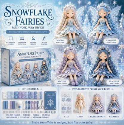 🌸50% zľava - Šijacia séria Fairy Tale - Sada patchworkových víl pre domácich majstrov✨👼