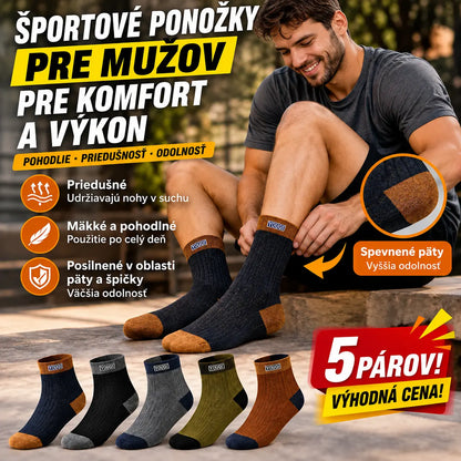 😍🧦【10 párov】Pánske bavlnené dezodoračné ponožky, nové 2026, absorbujúce pot