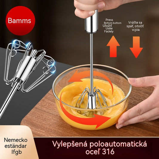 🎁Kúpte 1, 1 dostanete zadarmo🎁Poloautomatické a manuálne šľahače vajec z nehrdzavejúcej ocele