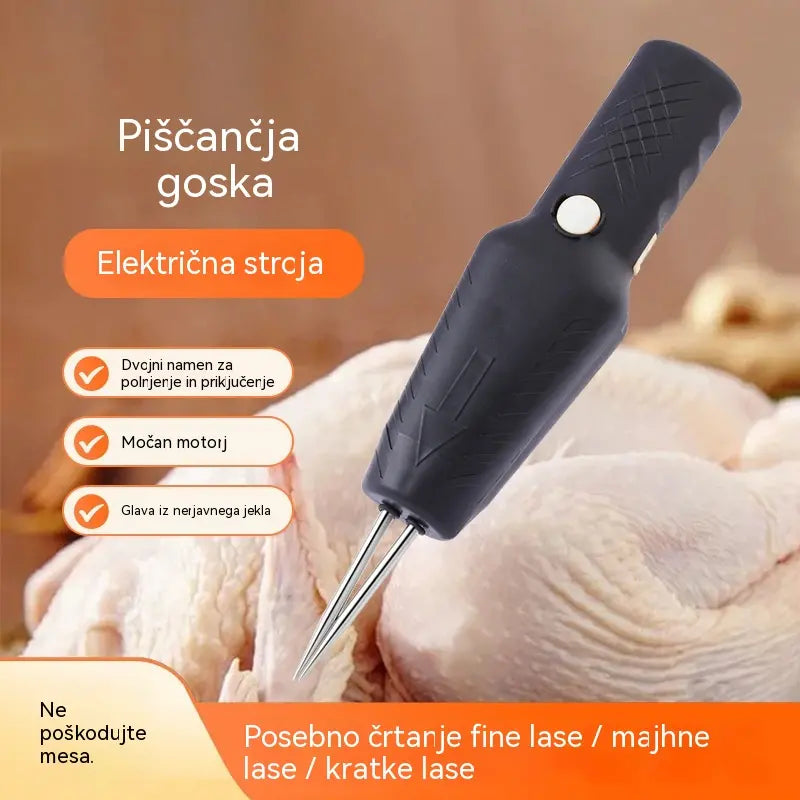 🐓🦆Prenosni električni pulilec perja za kokoši, race, gosi in perutnino