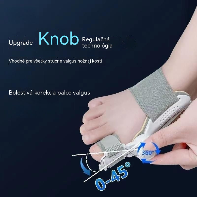 【2 položky】Korektor Hallux valgus prstov s nastaviteľným gombíkom, oddeľovač prstov, unisex korektor vybočeného valgusu.