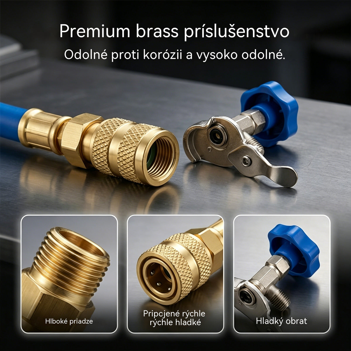 🔧❄️ Plnenie chladiva R134a do klimatizácie Hope s manometrom – Nepriepustné, ľahko čitateľné, vhodné pre klimatizáciu v aute, nákladnom aute alebo domácnosti – Bezpečné plnenie svojpomocne 🚗