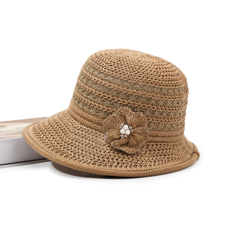 🎀👒Elegantný slnečný klobúk s vydlabaným pleteným dizajnom, ktorý účinne blokuje slnečné svetlo.