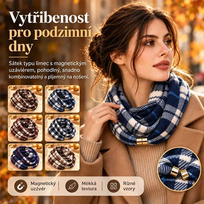 🧣❤️Nákrčník s magnetickou kovovou sponou
