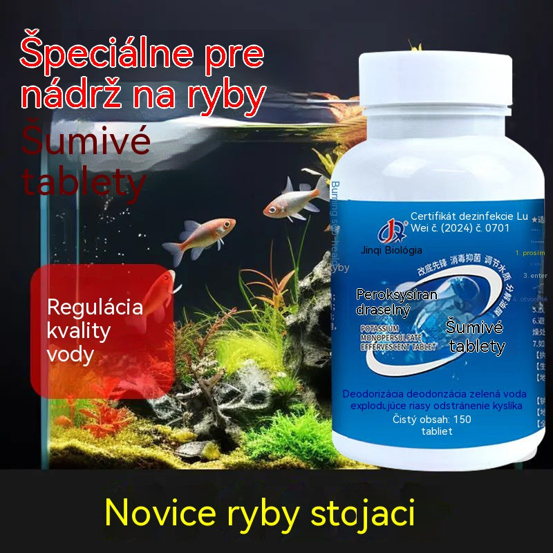 🐟【150 kapsúl】💧Šumivé tablety na čistenie vody v akváriách a jazierkach🔥