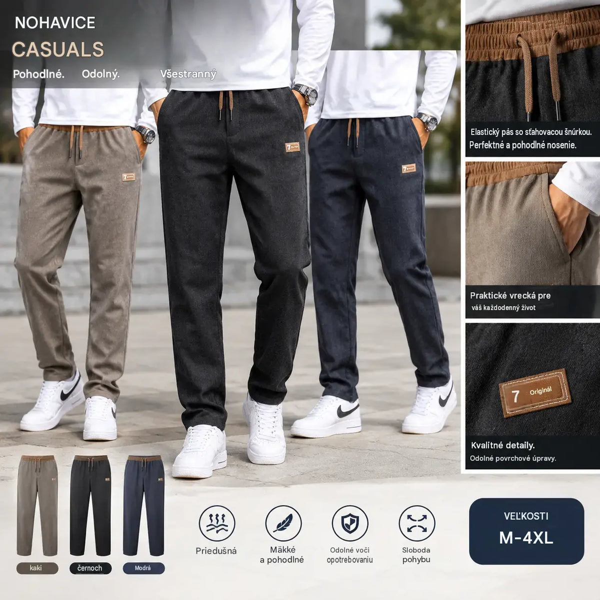 🔥🔥【M-4XL】Nové pánske jarné ležérne nohavice 2026