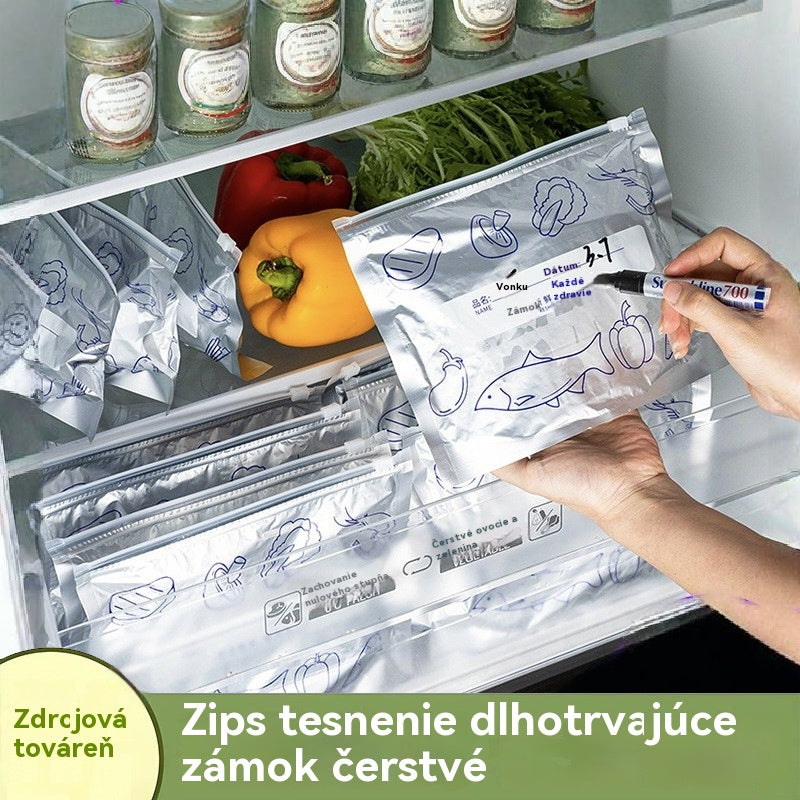 🔥🥗Celkom 30 antibakteriálnych hliníkových fóliových vrecúšok, super jednoduché použitie, pre zachovanie čerstvosti.