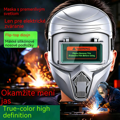 Plne automatická zváračská maska s nastaviteľným svetlom