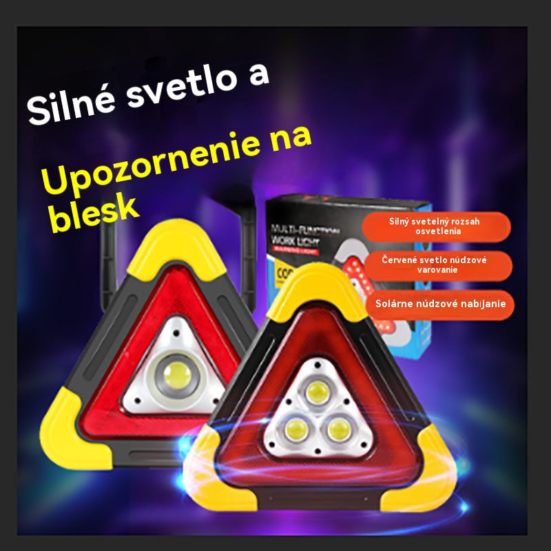 🔥Nový produkt 2026🔥【19cm*17cm】Solárne núdzové trojuholníkové výstražné svetlo tri v jednom