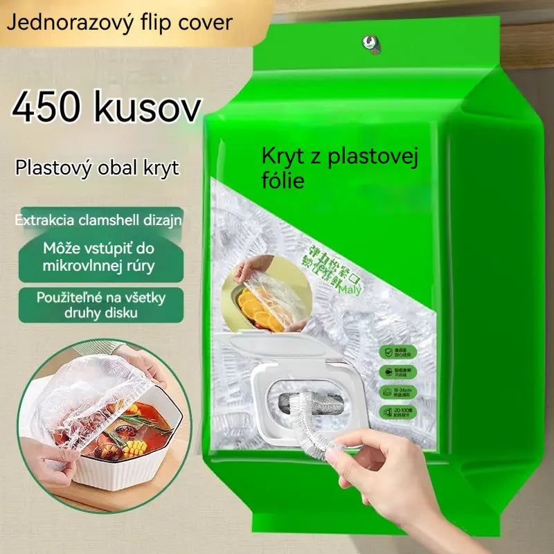 🥗✨ 450 jednorazových pokrievok na potraviny | Flexibilné pokrievky na taniere, misky a nádoby