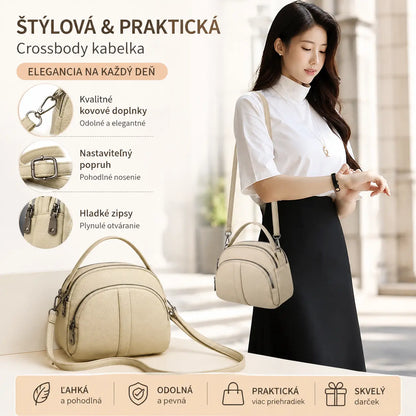 👜🎖️✨Dámska jedno ramenná taška z jednobarevnej kože