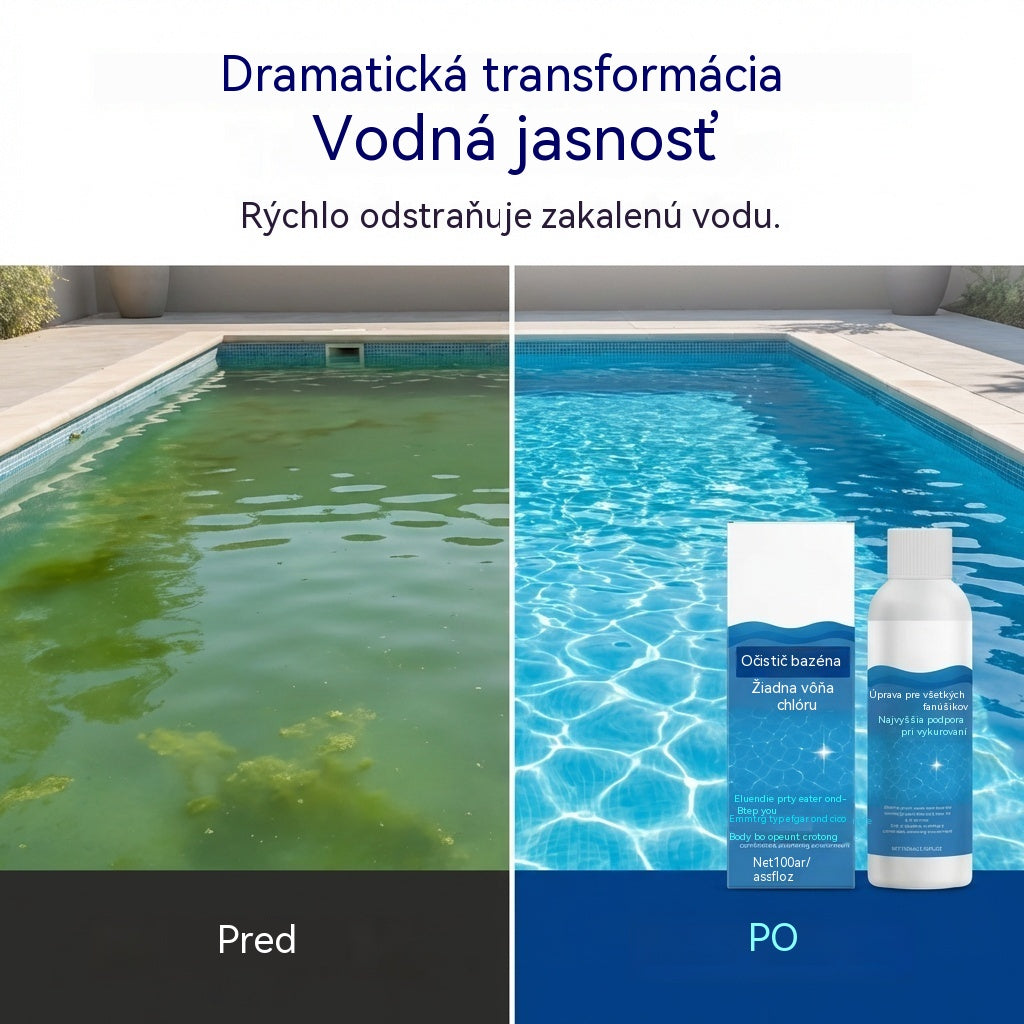 ⏰💦Kúp 1 a získaj 1 zdarma🏊‍♂️ Čistič bazénovej vody – Krištáľovo čistá voda za pár hodín bez námahy ✨