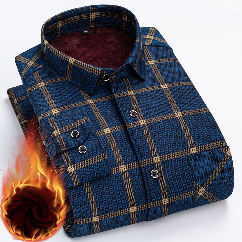 👔【L-5XL】Nové pánske termo tričko s obojstranným plyšom na jeseň a zimu - štýlové a všestranné.