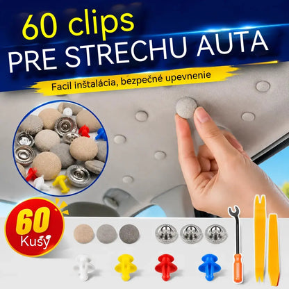 🔥【60 kusov】🚗Svorky na demontáž strešnej plátny auta vrátane montážneho náradia uľahčujú demontáž a montáž.