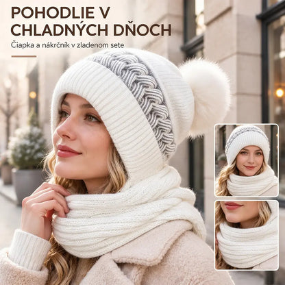 🔥Zimná čiapka s pleteným vlneným poťahom a chráničom sluchu