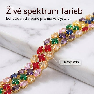 ✨48% ZĽAVA TERAZ! Dámsky elegantný viacfarebný tenisový náramok