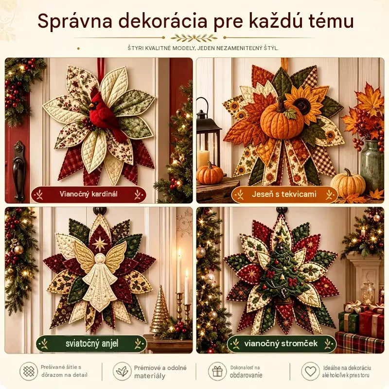 🎇🎄Sada na šitie prešívaných vianočných závesov na dvere (7 dizajnov)