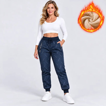 🔥【XXS–3XL】Dámske termoaktívne nohavice s fleecovou podšívkou – vodovzdorné a vetruodolné