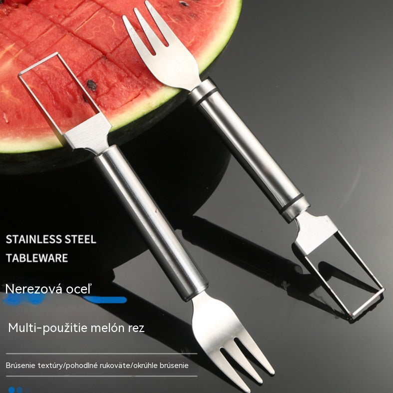 🍉【Kúpte 1, dostanete 1 zadarmo】Nerezový nôž na melóny s dvoma čepeľami
