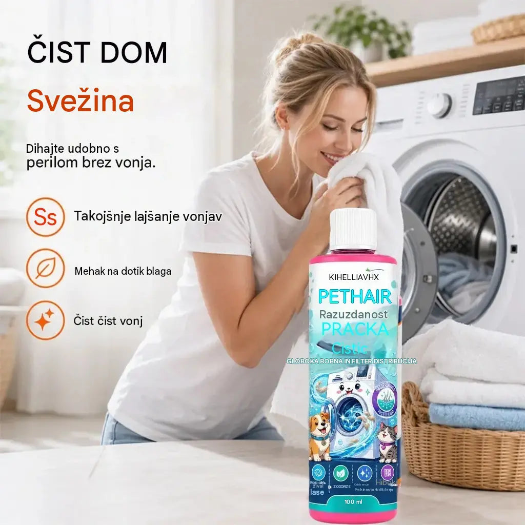 2 steklenički za 23 evrov🐱🐶Detergent za temeljito čiščenje živalske dlake iz pralnih strojev