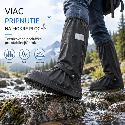 ☔Najlepšia ochrana pred dažďom! Vysoké nepremokavé obaly na obuv (výška 40 cm)! Hrubá protisklzová podrážka · Odolné PVC · K dispozícii v čiernej a priehľadnej farbe!