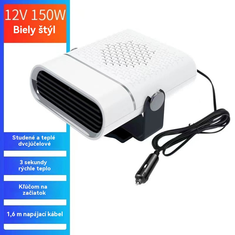 🚗🔥 Prenosný ohrievač a ventilátor do auta 2 v 1 – 360° rotácia, rýchle rozmrazovanie, kúrenie a chladenie, ultratichý a ľahký pre všetky ročné obdobia!