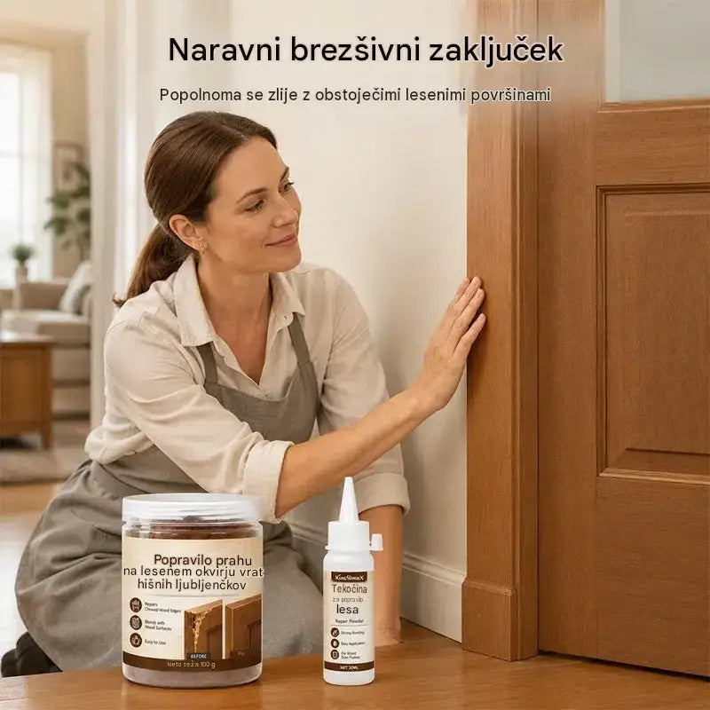 🥳Prodajna uspešnica leta 2026🥳🪵🛠️ Komplet za popravilo lesenih vrat – Profesionalna kakovost, močnejši oprijem kot pri prvotnem lesu. Za popravilo podbojev, stopnic in pohištva.