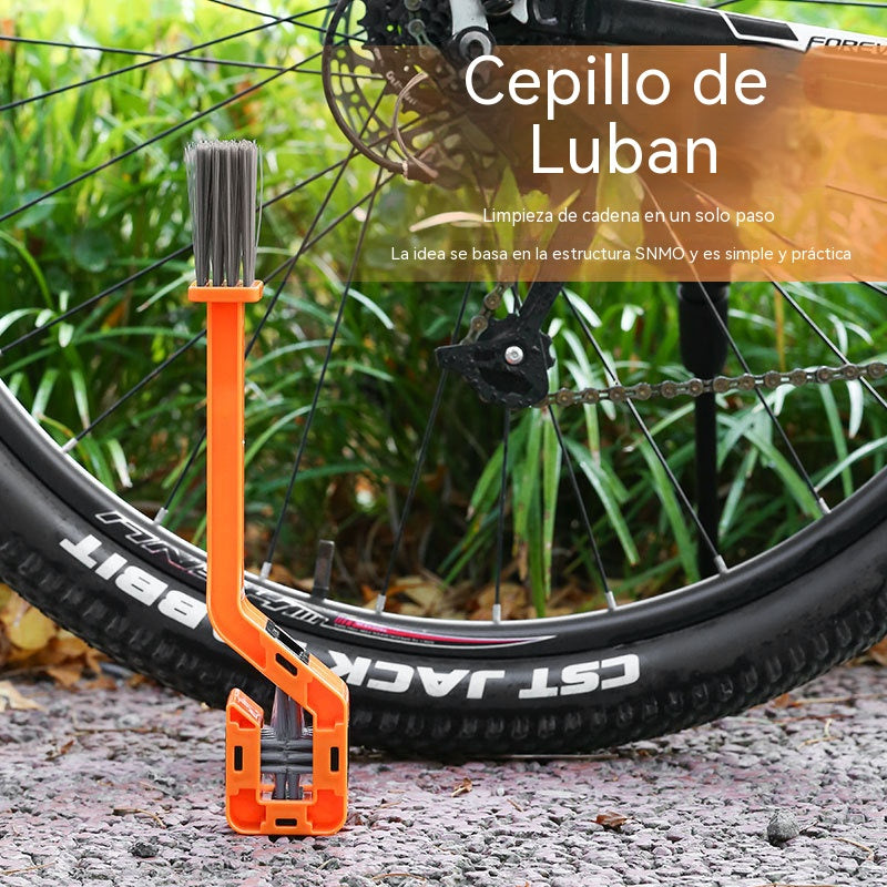 【Compra 1, llévate 1 gratis】Cepillo para cadena de bicicleta, kit de limpieza para cadena de bicicleta de carretera y de montaña, cepillo para cadena de motocicleta