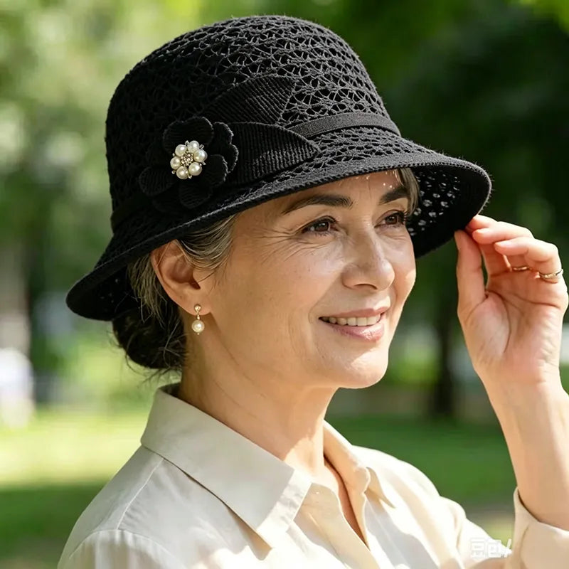 👒Elegantni šešir za sunce s ažurnim pletenim dizajnom koji učinkovito blokira sunčevu svjetlost.