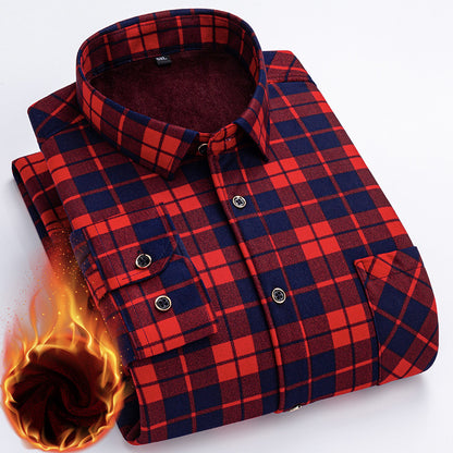 👔【L-5XL】Nové pánske termo tričko s obojstranným plyšom na jeseň a zimu - štýlové a všestranné.