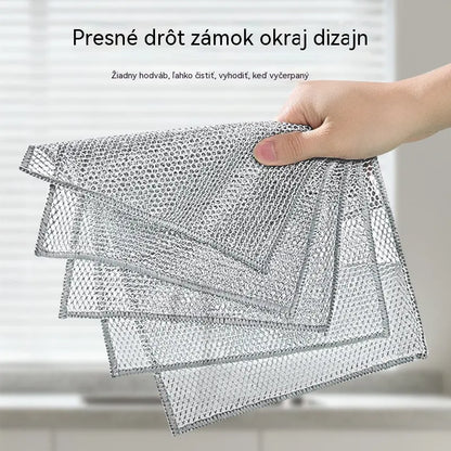 🏘️💦【Kúpte 1 a dostanete 1 zadarmo】Dvojvrstvová hrubá utierka zo strieborného drôtu