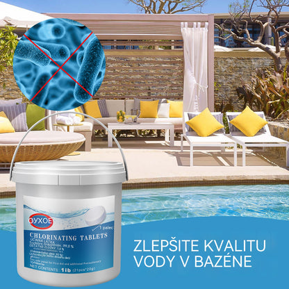 【1 libra】Šumivé tablety na čistenie bazénov a tablety na čistenie kvality vody