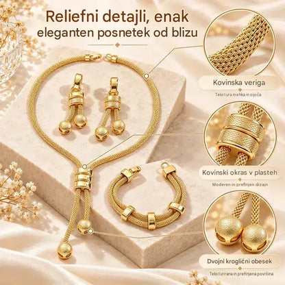 ✨💎Tridelni komplet nakita (ogrlica, uhani in zapestnica)